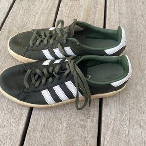 Women's Size 7.5 (39.5) Green & White Adidas Sneakers
